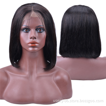 Cheap Price Raw Indian Hair Directly From India Natural Human Hair Wigs Bob Wigs Lace Front Wig For Black Women